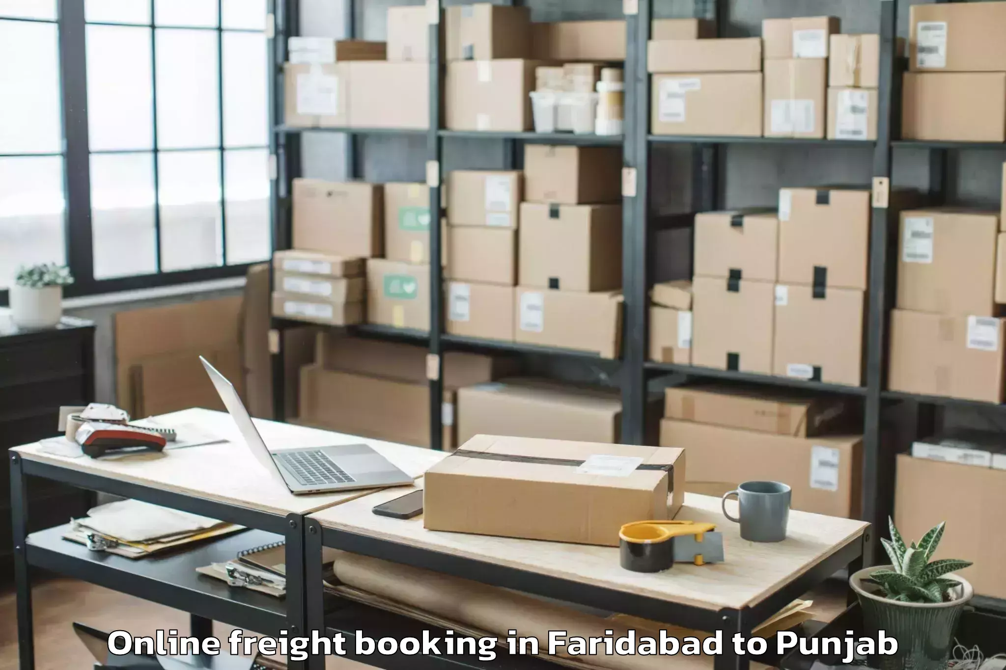 Trusted Faridabad to Zira Online Freight Booking